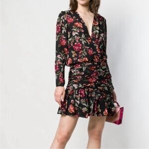 A.L.C. Haven silk dress Rouched Mini Vreeland floral 6